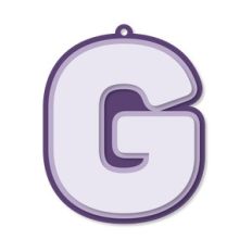 layered monogram tag - g
