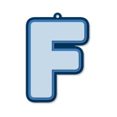 layered monogram tag - f