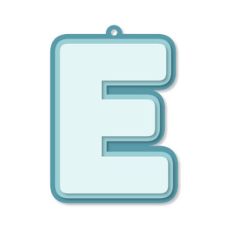 layered monogram tag - e