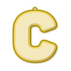 layered monogram tag - c