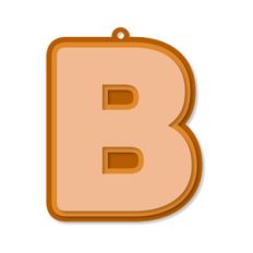 layered monogram tag - b