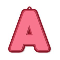 layered monogram tag - a