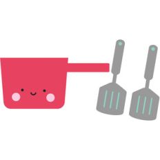 stove accessories - milk and cookies