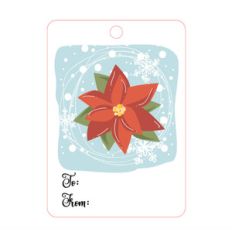 poinsettia label