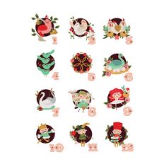 christmas twelve stickers