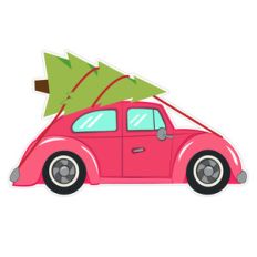 car with christmas tree