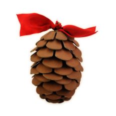 pine cone chunky 3d ornament