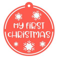 my first christmas tag