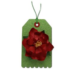 poinsettia gift tag