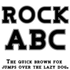 cg rock font