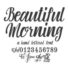 beautiful morning font
