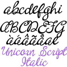 pn unicorn script italic