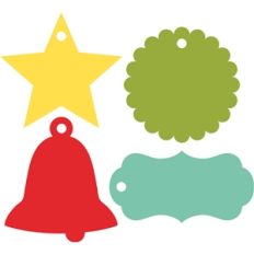 4 christmas tags