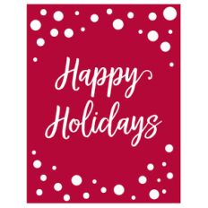 happy holidays card front