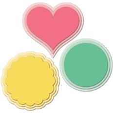 nested heart circle scallop