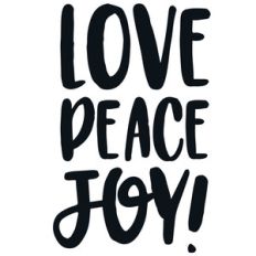 love peace joy word art