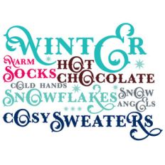 winter word art