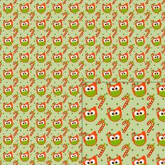 christmas owl pattern