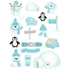 north pole snow-look planner stickers