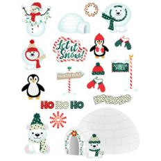 christmas colors north pole stickers