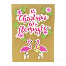 flamingo christmas card