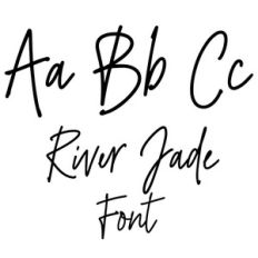 river jade script font