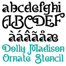 zp dolly madison ornate stencil