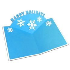 happy holidays pop-up card