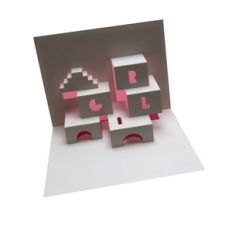 baby girl popup card