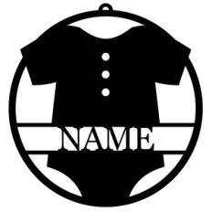 personalized tag ornament - baby
