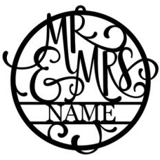 personalized tag ornament - mr and mrs