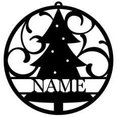 personalized tag ornament - christmas tree