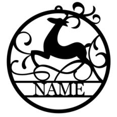 personalized tag ornament - reindeer