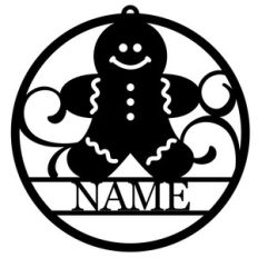 personalized tag ornament - gingerbread
