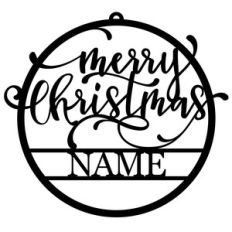 personalized tag ornament - merry christmas