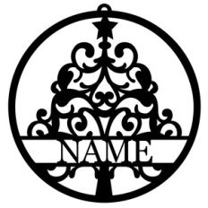 personalized tag ornament - flourish tree