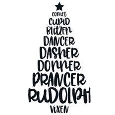 reindeer names christmas tree