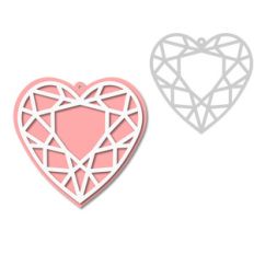 heart gem ornament - tag