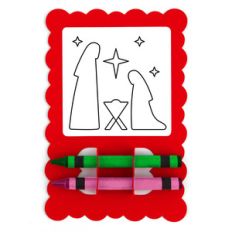 christmas card coloring nativity
