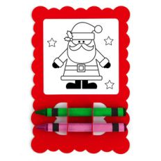 christmas card coloring santa