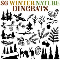 sg winter nature dingbats font