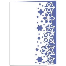 starry lace edged card
