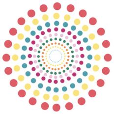 circle dot rings background