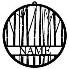 personalized tag ornament - birch tree