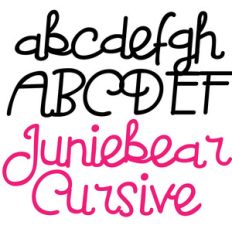pn juniebear cursive