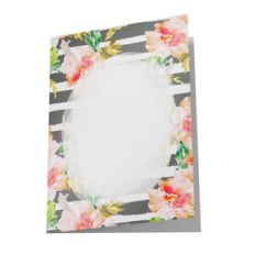 blank flower card