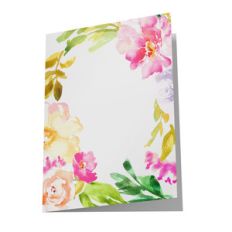 blank tropical flower card