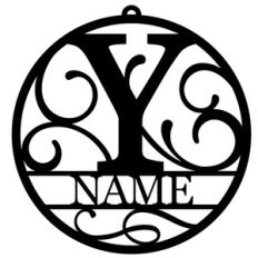 personalized tag ornament - y