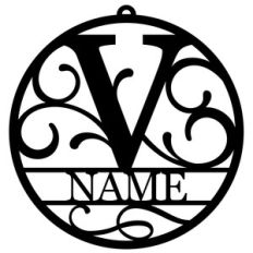 personalized tag ornament - v