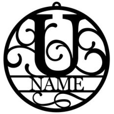 personalized tag ornament - u